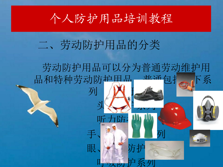 特種勞動防護用品銷售 《個人防護用品培訓》PPT課件指南